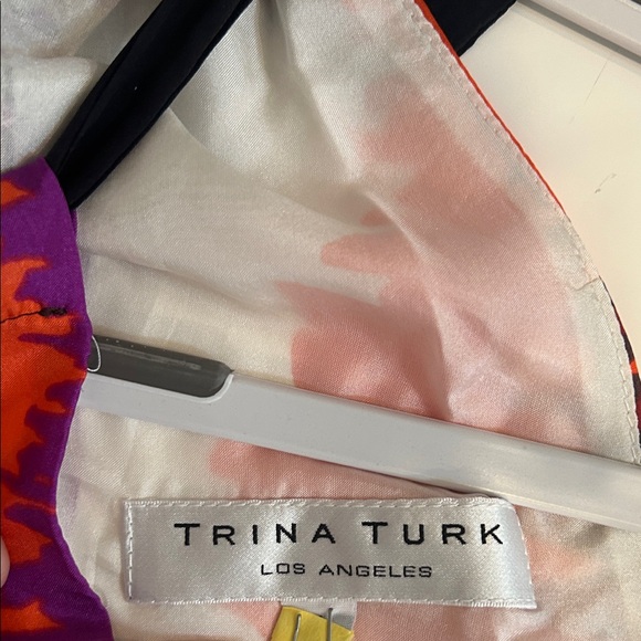 Trina Turk Silk Multicolor Halter Neck Dress - Picture 3 of 4